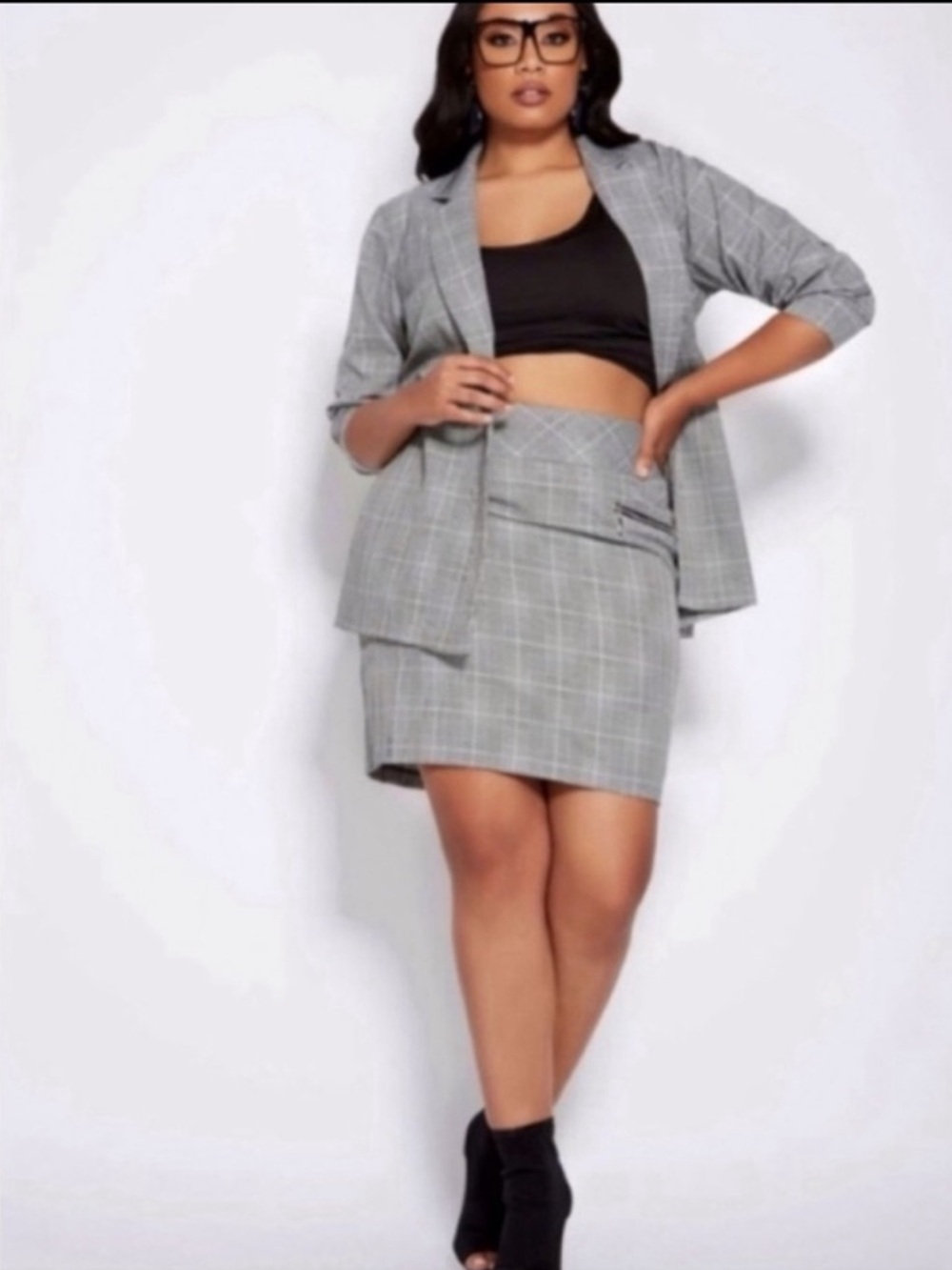 NWT ASHLEY STEWART Plaid Pencil Skirt